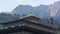 Roof of Tashichho Dzong, Government`s and King`s office. Kingdom of Bhutan