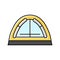 roof tent vacation color icon vector illustration