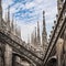 Roof terraces of Milan Cathedral, Lombardia, Italy