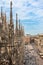 Roof terraces of Milan Cathedral, Lombardia, Italy