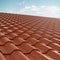 Roof tile over blue sky