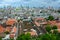 Roof top of Buddhist temple in Bangkok, Thailand