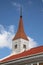 Roof top of the church in Kralendijk, Bonaire, Caribbean