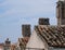 Roof top scene in Monte Sant`Angelo, on the Gargano Promontory in Puglia, southern Italy.