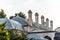 Roof top of Semsi Pasa Mosque Complex at the  at Uskudar, Istanbul, Turkey, on the Anatolian shore of the Bosphorus