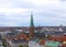 Roof tops of Copenhagen, Denmark.