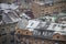 Roof tops covered by first snow, Belgrade city, capitol of Serbia