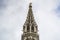 Roof of the tower of City halll with architectural details at the grand square in Brussels, Belgium