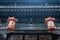 roof of traditonal chinese temple with lanterns