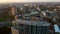 Roof view of a modern business corporate building.Ventilation system.