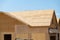 roof and walls of a plywood house