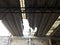 Roof of a warehouse badly damaged by wind and rain