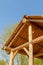 Roof and wooden beams part of house construction traditional european