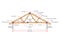 Roofing building steel frame cover roof truss. Basic components of a roof truss.