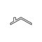 roofing contractor sign icon. Element of navigation sign icon. Thin line icon for website design and development, app development