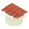 Roofing icon, isometric style