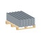 Roofing slate on a pallet.Isometric and 3D view.