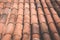 Roofing tiles closeup - roof tile background