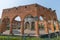 Roofless brick built Rasmancha,, Kalna, West Bengal, India.