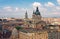 Roofs of Budapest with the Saint Stephen Basilica in Hungary