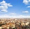 Roofs of the buildings in the city centre of Bergamo. Bright summer shot