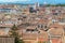 Roofs of Girona on the background of the mountains