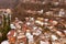 Roofs of houses top view in Borjomi