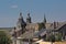 Roofs of the houses and towers of Saint-Hubert Basilica, Luxembourg, Belgium