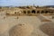 Roofs of Kharanagh Village Caravanserai, Yard, Iran.