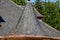 roofs lined with natural stone slate. typical for cottages