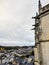 Roofs of medieval European Ambroise town seen from the Chateau of Chaumont sur Loire. Chaumont Castel in Loire Valley, France