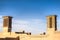 Roofs of the old center in Yazd, Iran