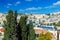 Roofs of Old City with ancient wall gates, Jerusalem