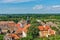 Roofs of the Petrovaradin suburb of Novi Sad and Monastery of Saint Jurja.