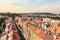Roofs of Prague from Nusle Bridge, summer view