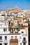 Roofs in Seville town, Andalusia, Spain