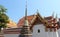 Roofs of the Thai Temple complex buildings, Wat Phra Kaew, Bangkok, Thailand