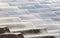 Rooftiles covered in ice crystals