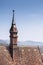 Rooftop of the Church of the Dominican Monastery in Sighisoara. Vertical shot