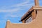 Rooftop detail of Santa Fe adobe building