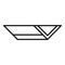 Rooftop gutter icon, outline style