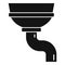 Rooftop gutter icon, simple style