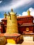 The rooftop of the Jokhang Temple, Lhasa, Tibet, China