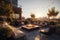 Rooftop Lounge: Create a set of images that showcase a chic, modern rooftop lounge. Generative AI