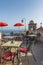 Rooftop sitting area in Castelmola, Sicily