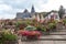 Rooftop square of the Palais des Congres in Perros Guirrec, Brittany, France