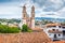 Rooftop view on main cathedral of Santa Prisca in Taxco