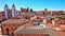 Rooftop view on the old historical city center of Caceres, Extremadura, Spain