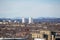 A rooftop view over central Glasgow, Scotland, UK