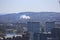 A rooftop view over central Glasgow, Scotland, UK